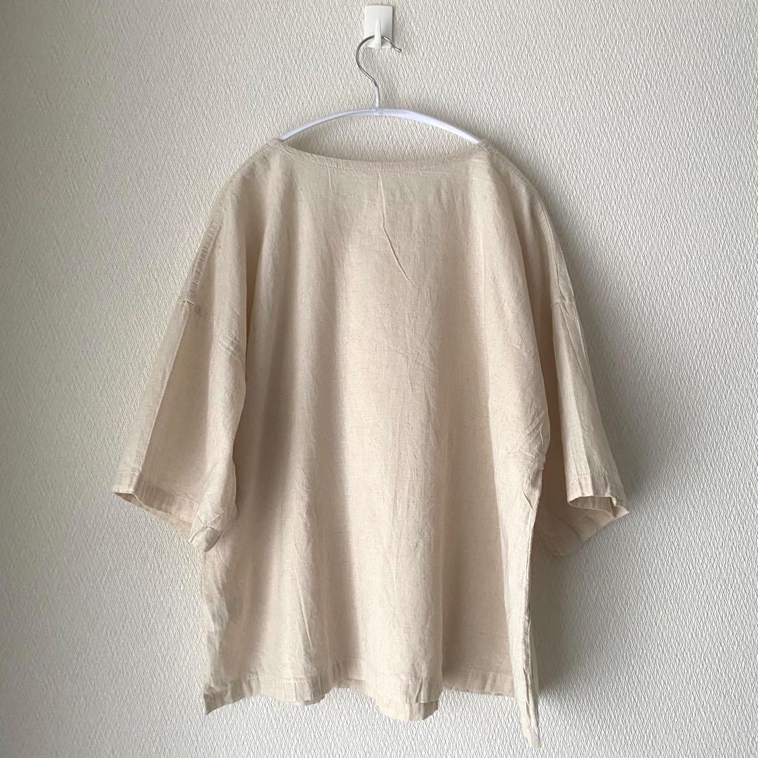 【匿名】ヂェン先生の日常着◇S生成 半袖シャツ カットソーショート Tシャツ