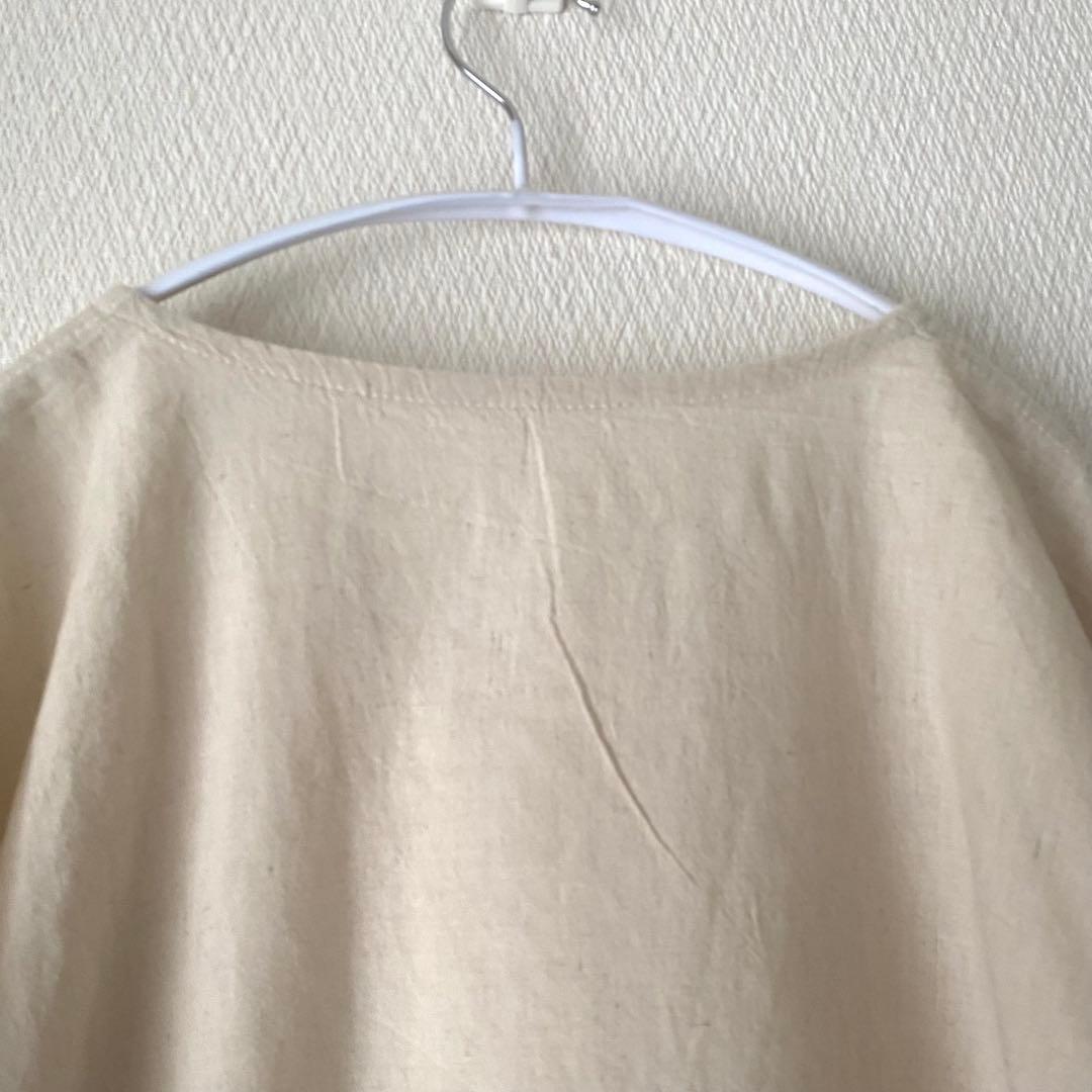 【匿名】ヂェン先生の日常着◇S生成 半袖シャツ カットソーショート Tシャツ
