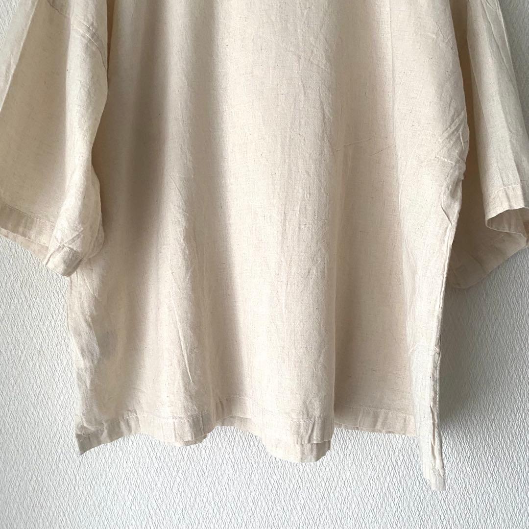 【匿名】ヂェン先生の日常着◇S生成 半袖シャツ カットソーショート Tシャツ