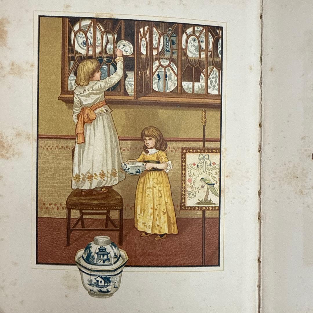 1888年アンティーク美しい挿絵の絵本ビクトリアン 洋書ジャンクジャーナル古書