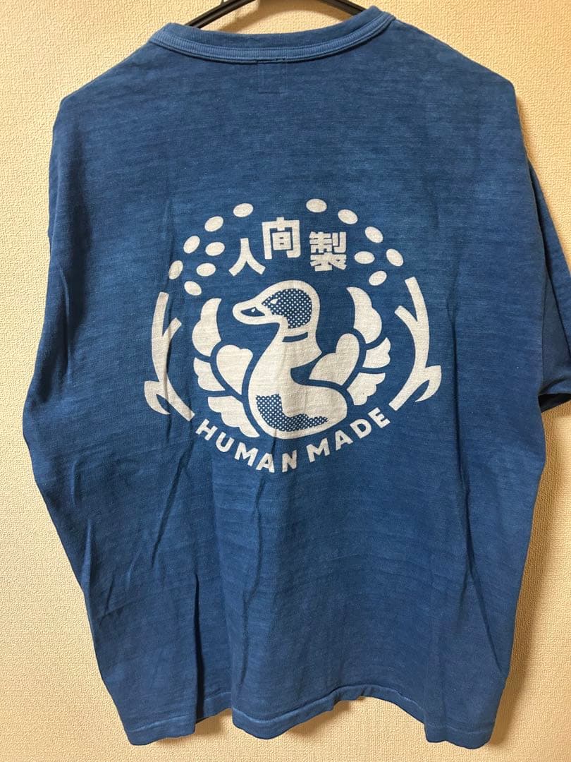 中古HUMAN MADE INDIGO 人間製ポケットT 2XL graphic