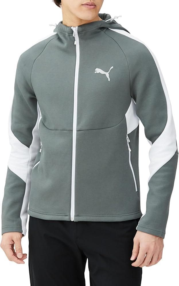PUMA（プーマ）メンズ エヴォストライプ フーディ＆パンツ（未着用）