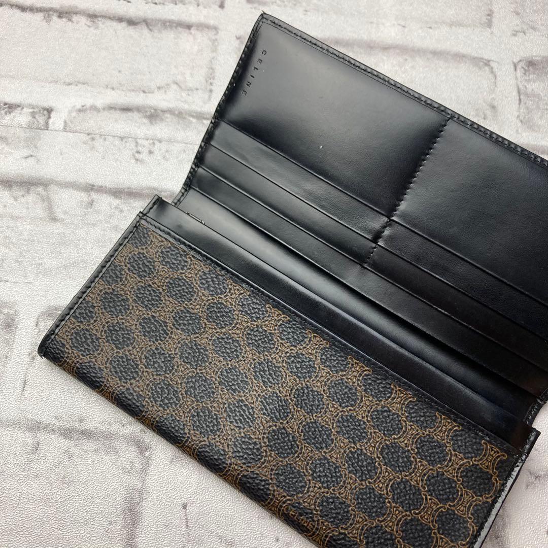 【美品】CELINE　セリーヌ★二つ折り長財布　マカダム柄　PVC　ウォレット