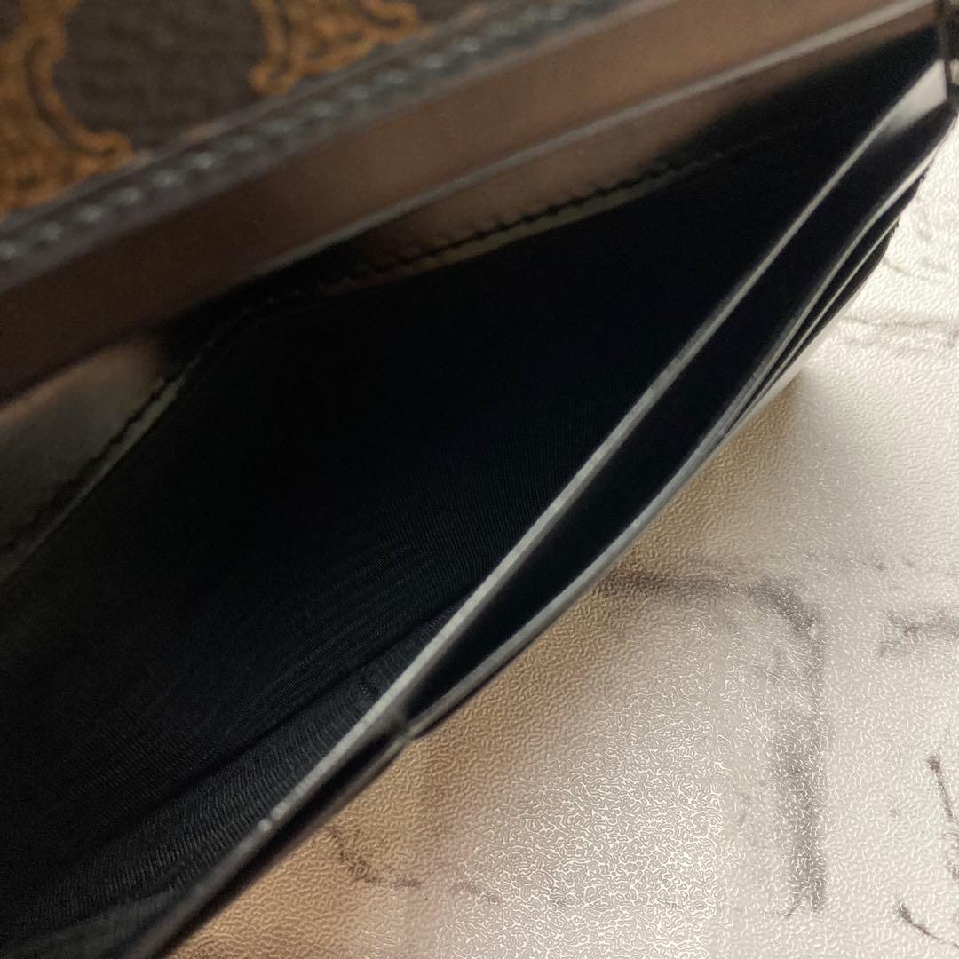 【美品】CELINE　セリーヌ★二つ折り長財布　マカダム柄　PVC　ウォレット