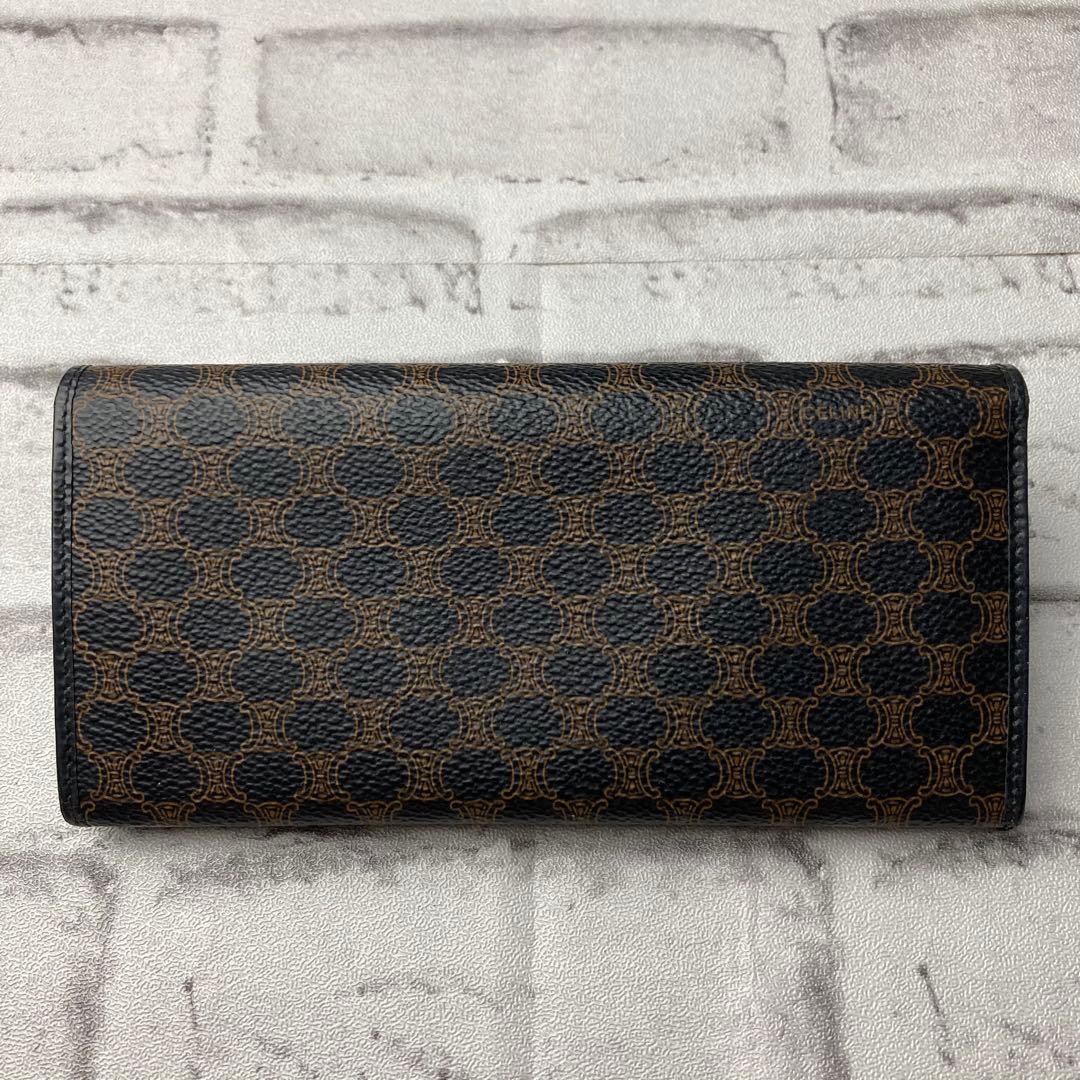 【美品】CELINE　セリーヌ★二つ折り長財布　マカダム柄　PVC　ウォレット