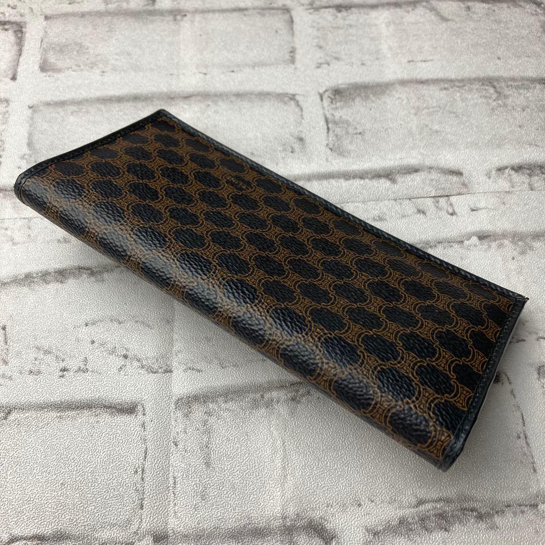 【美品】CELINE　セリーヌ★二つ折り長財布　マカダム柄　PVC　ウォレット