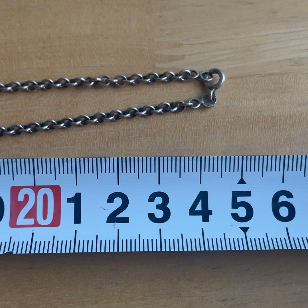 【22】シルバースカルネックレス　ヴィンテージ　925刻印
