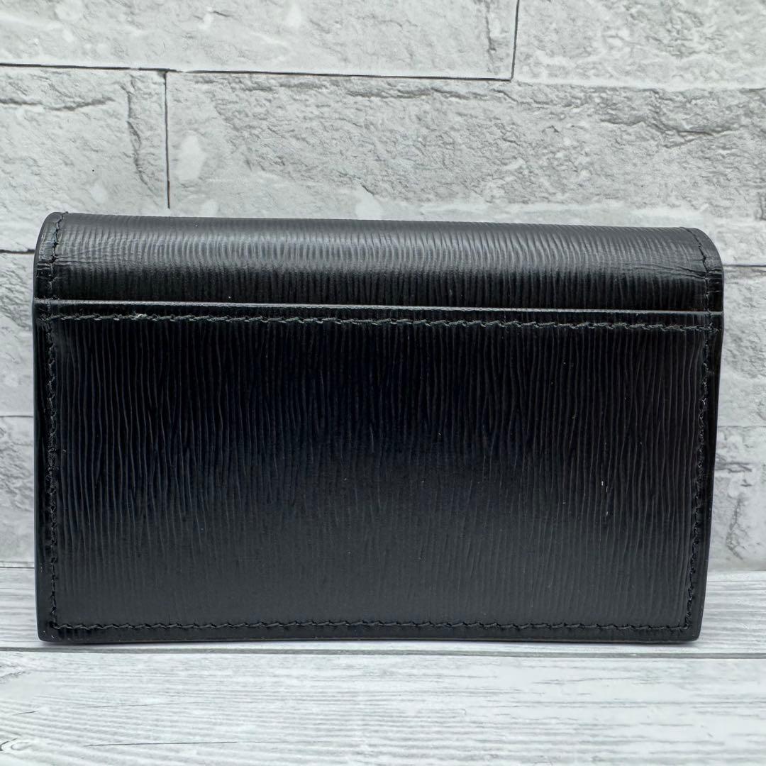 【極美品】PRADA　名刺入れ　ヴィッテロムーブ　三角ロゴ　レザー　RFID　黒