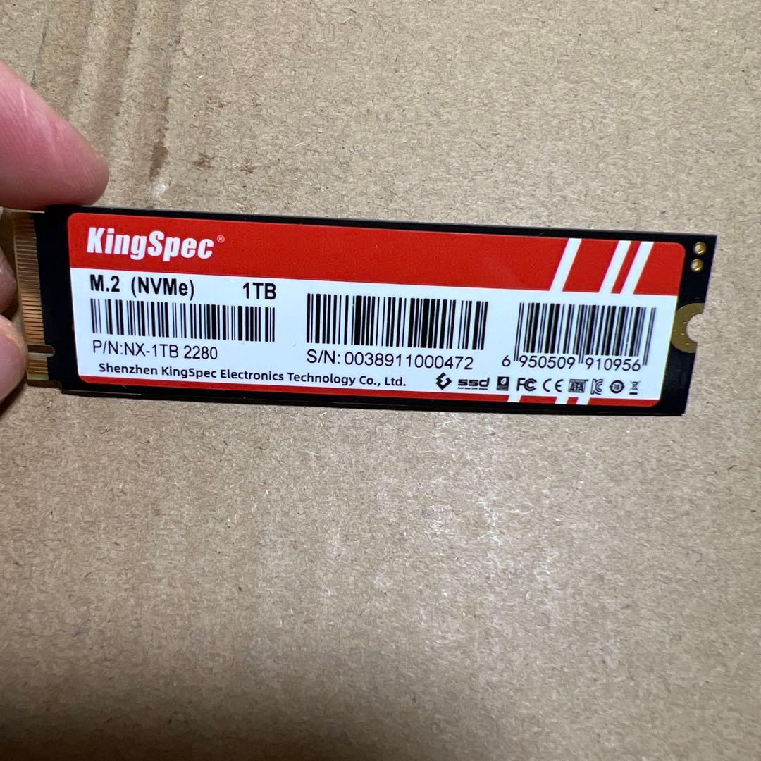 内蔵型SSD KingSpec 1TB SSD M.2 NVMe 2280