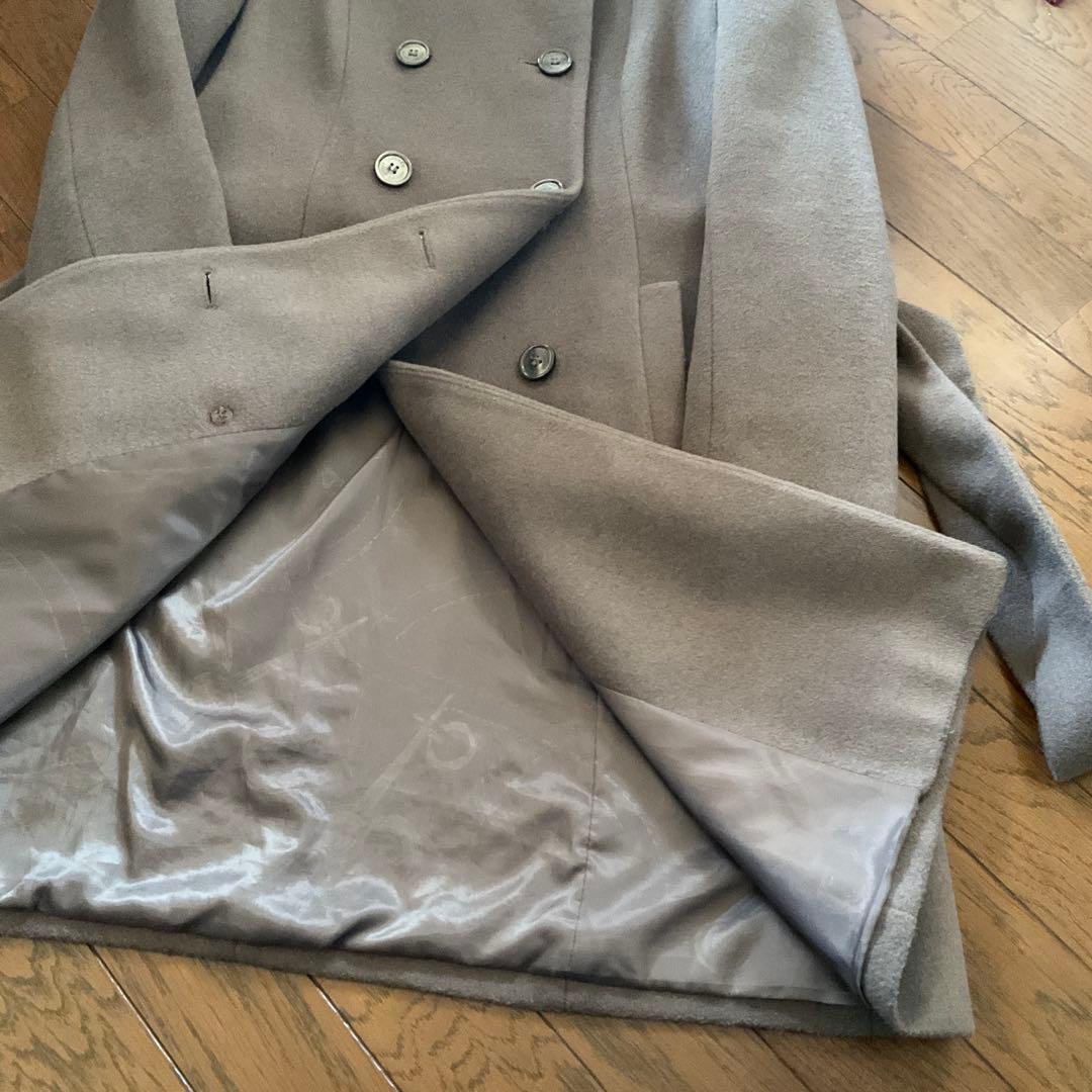 ラルフローレン ダブルブレスト ロングコート ファー付き