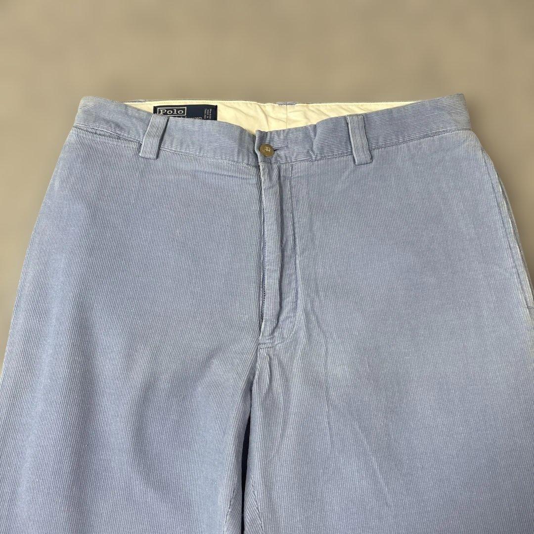 90年代 ポロ ラルフローレン コーデュロイパンツ ブルー 32×32