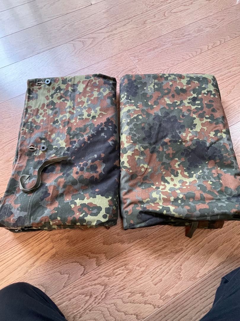 りんご　ドイツ軍幕　パップテント　2枚セット　ベルギー軍幕 ポールセット