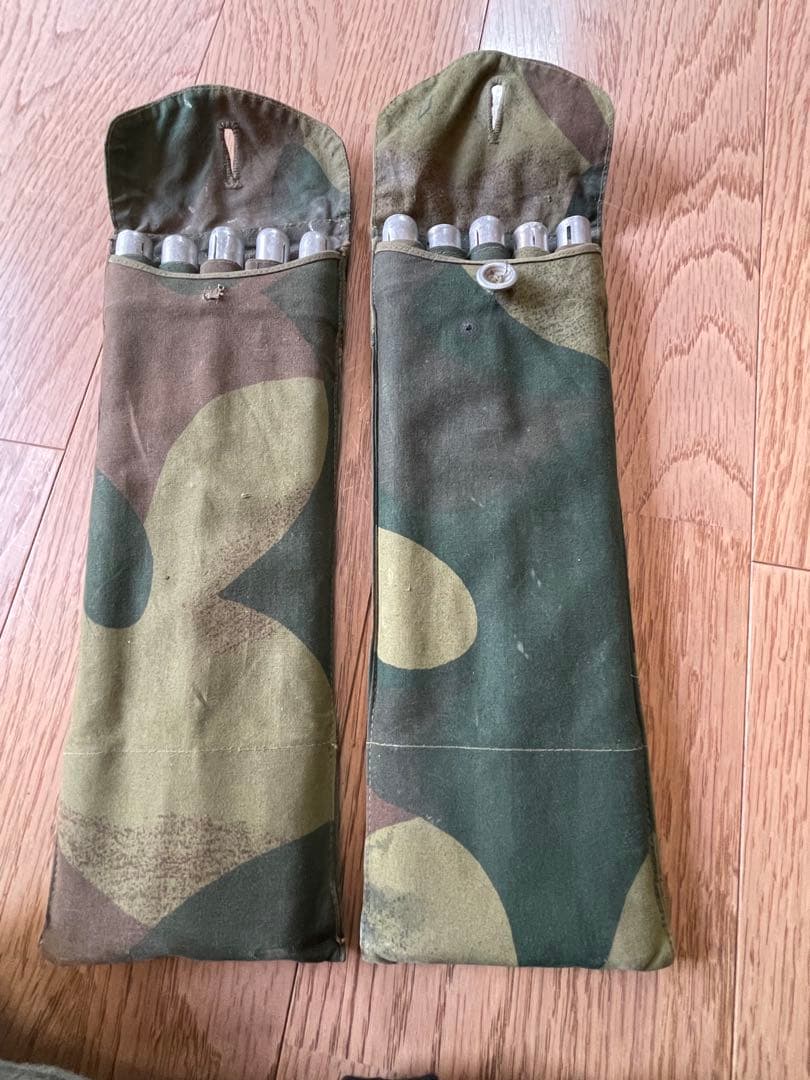 りんご　ドイツ軍幕　パップテント　2枚セット　ベルギー軍幕 ポールセット