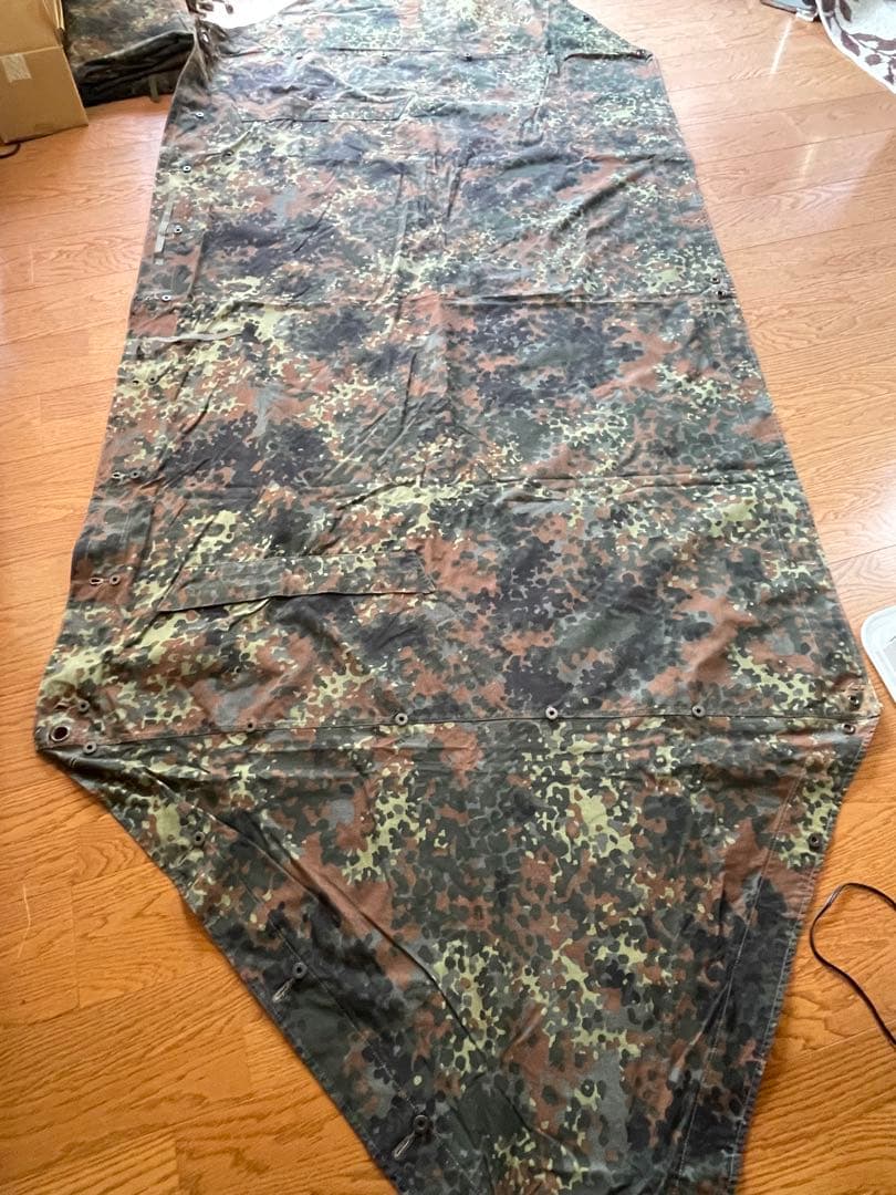 りんご　ドイツ軍幕　パップテント　2枚セット　ベルギー軍幕 ポールセット