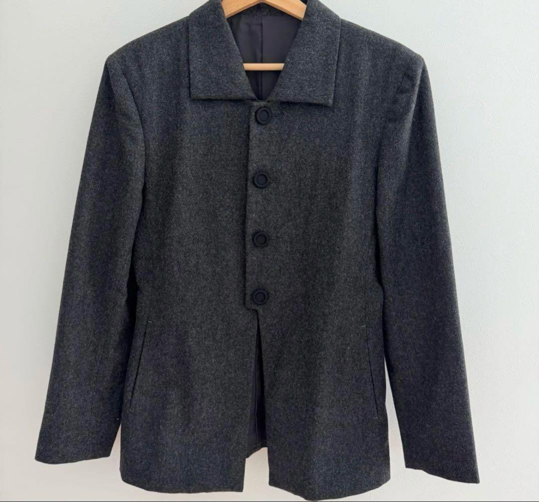 【美品】Y’s ワイズ ウールジャケット ダークグレー　ヨウジヤマモト