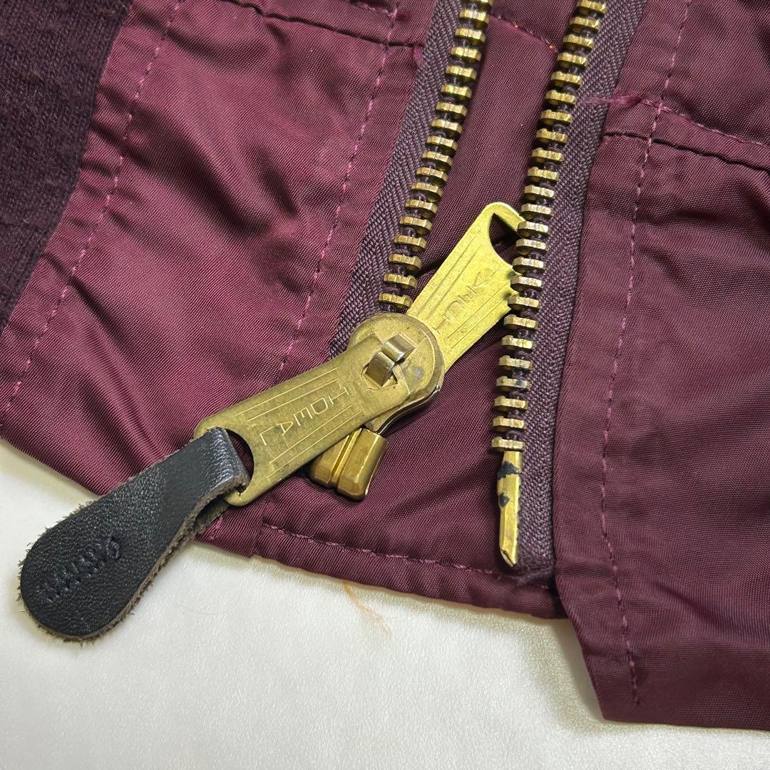 【80s】美品 三本タグ アルファ MA-1 フライトジャケット マルーン S