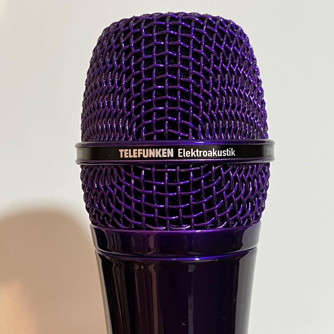 猫*〜様 TELEFUNKEN M80 パープル ダイナミックマイク　付属品付き