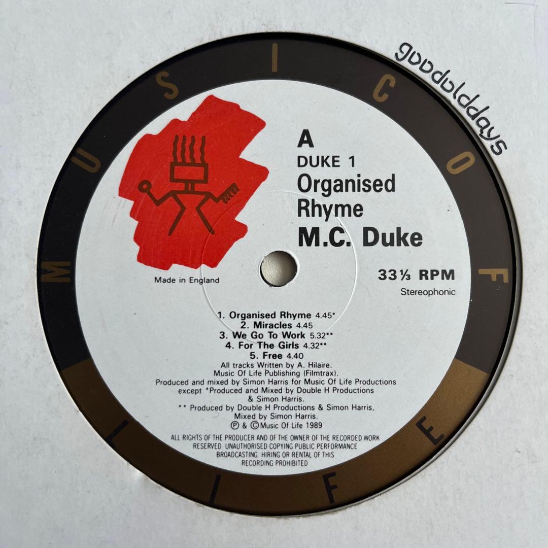 M.C. Duke - Organised Rhyme (LP) ②