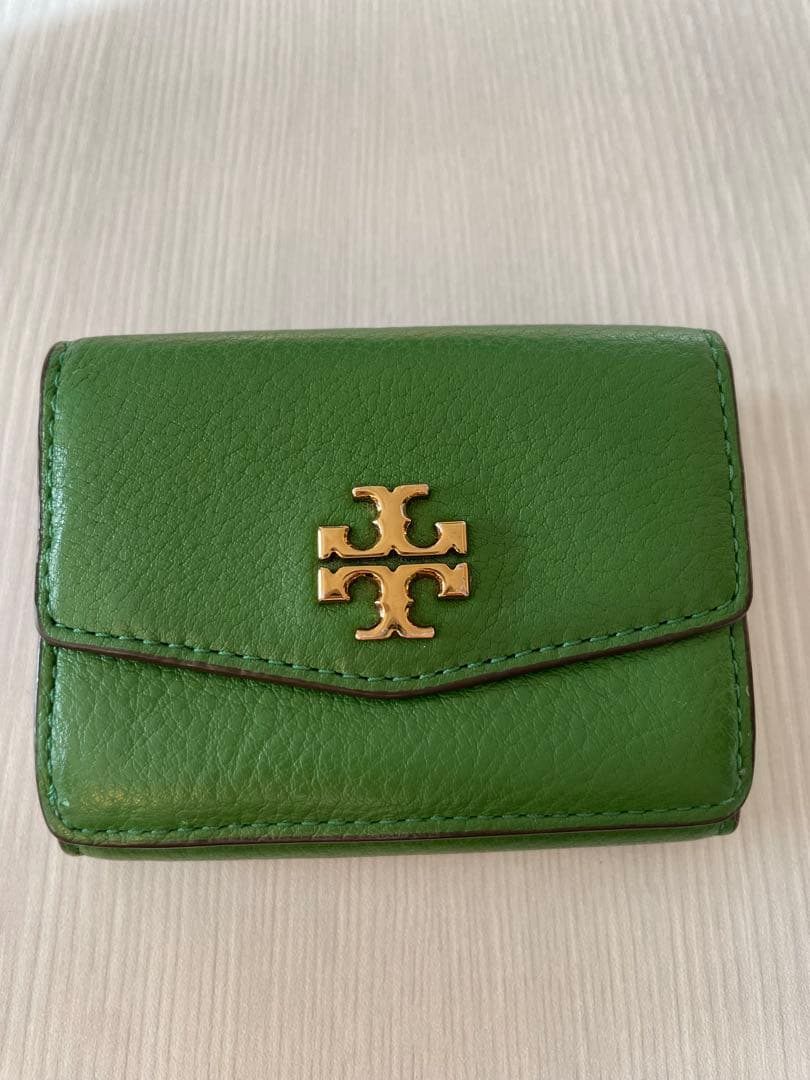 takotakoTORYBURCH グリーン 三つ折り財布