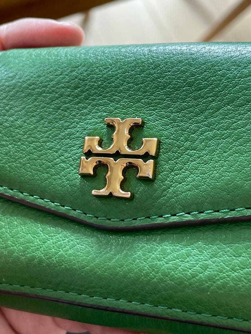 takotakoTORYBURCH グリーン 三つ折り財布