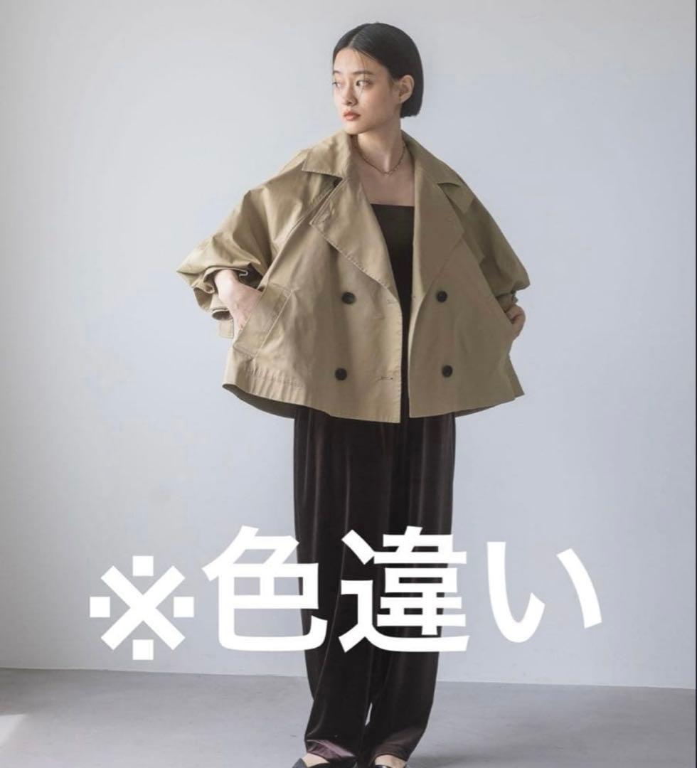 A part by キャンディースリーブショートトレンチコート カーキ