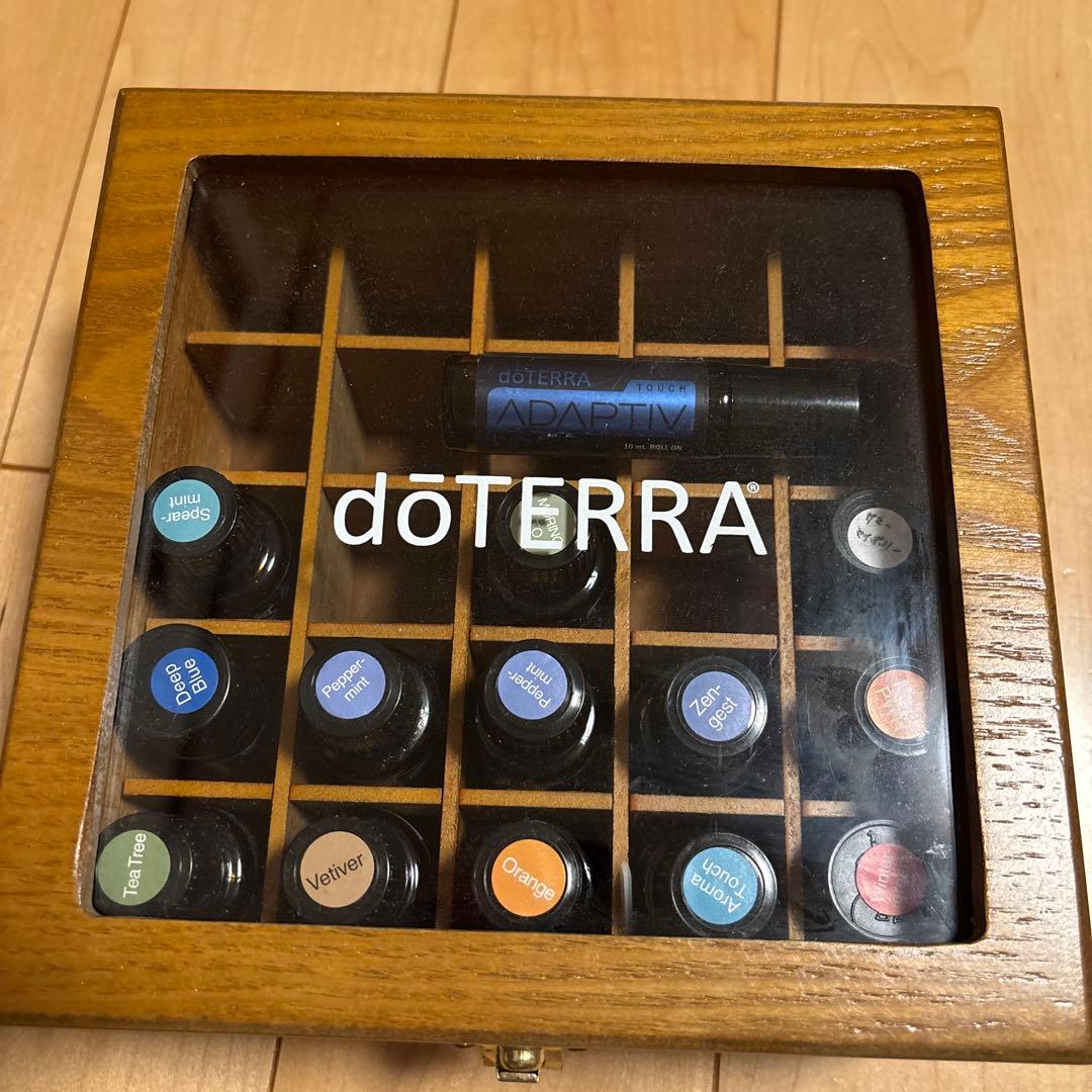 doTERRA エッセンシャルオイル まとめ売り 計15本 ウッドボックス付