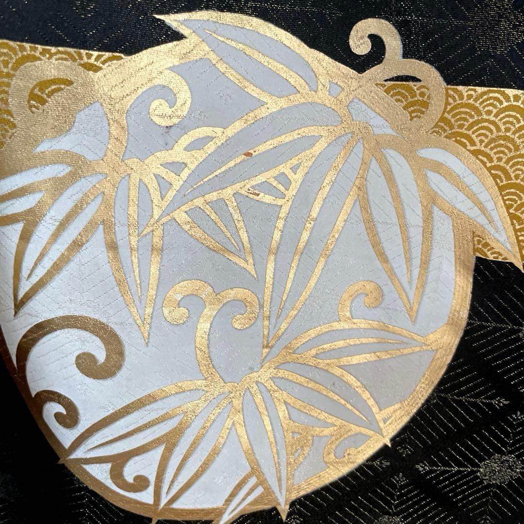 振袖フルセット　手描き友禅　手刺繍　金彩　成人式振袖　振袖　黒