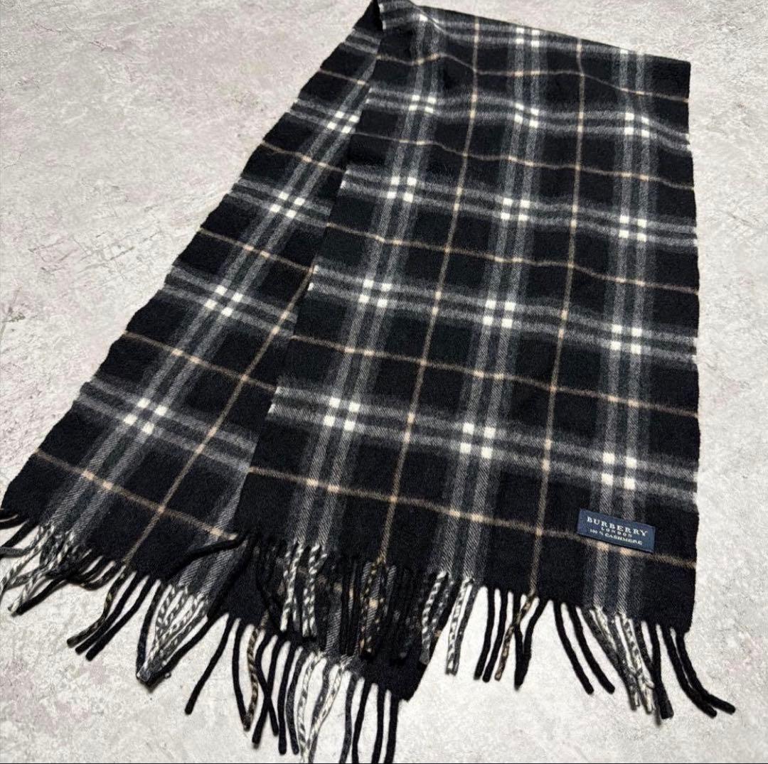 バーバリー　BURBERRY ロンドン カシミヤ100% ノバチェック マフラー