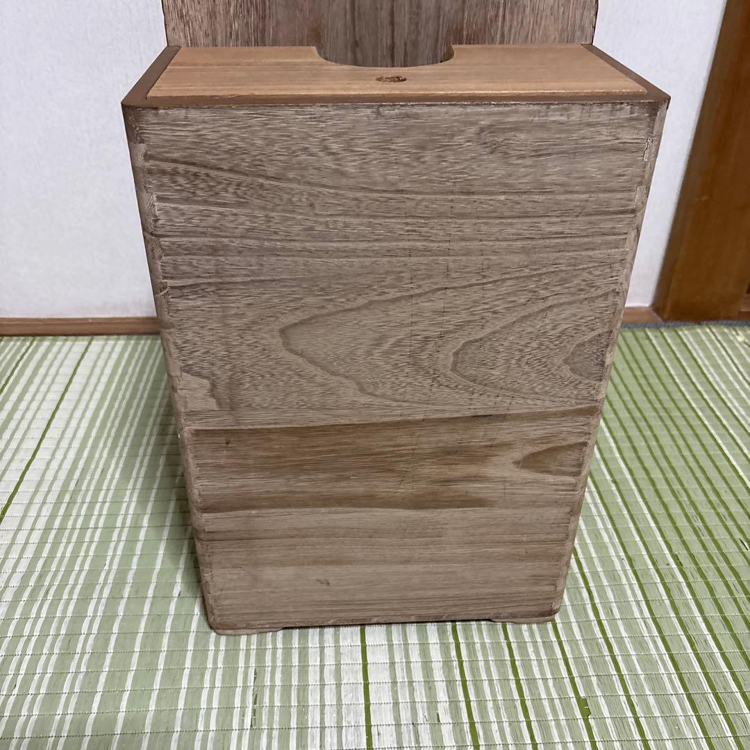 三味線 立て　ケース　スタンド　収納箱　和楽器　弦楽器　保管　引き出し蓋付き2連