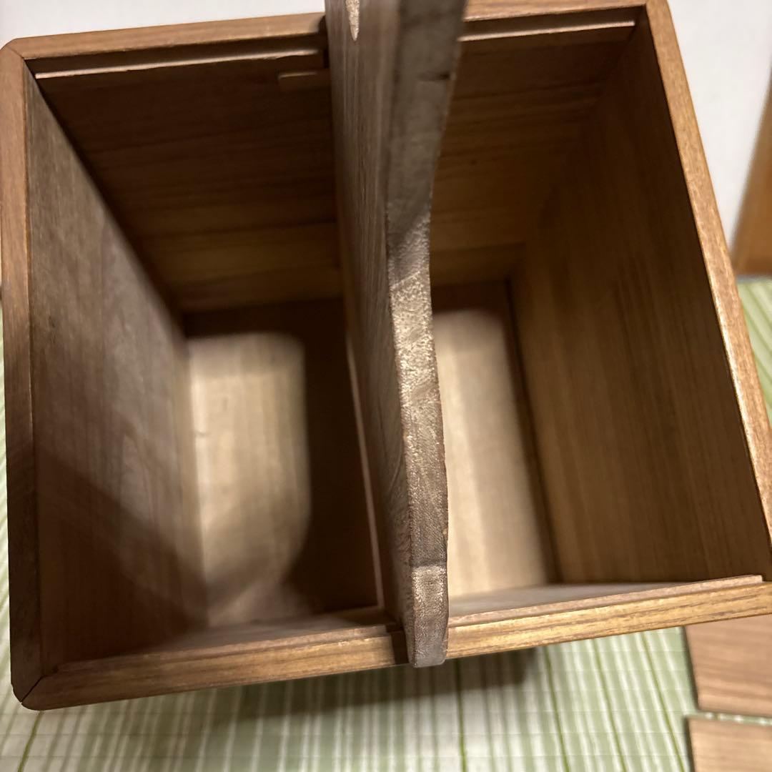 三味線 立て　ケース　スタンド　収納箱　和楽器　弦楽器　保管　引き出し蓋付き2連
