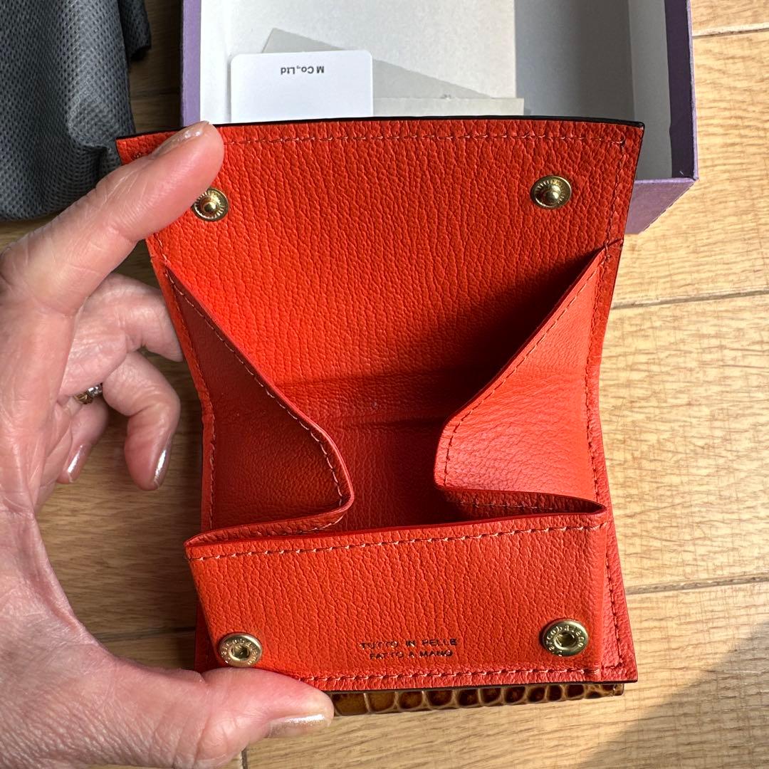 LARCOBALENO 二つ折り財布 茶色　モテ
