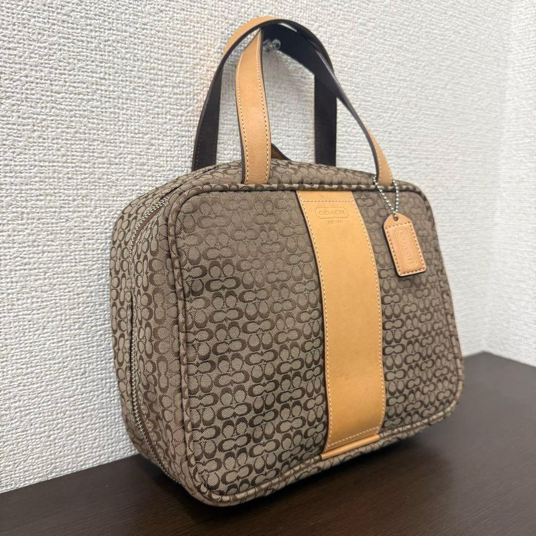 COACH ミニシグネチャー ハンドバッグ トラベルにも！！