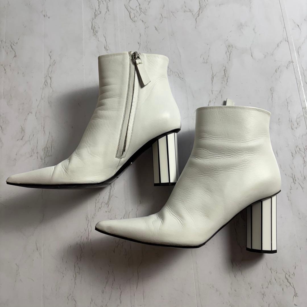 proenza schouler ホワイトレザー ショートブーツ サイズ37