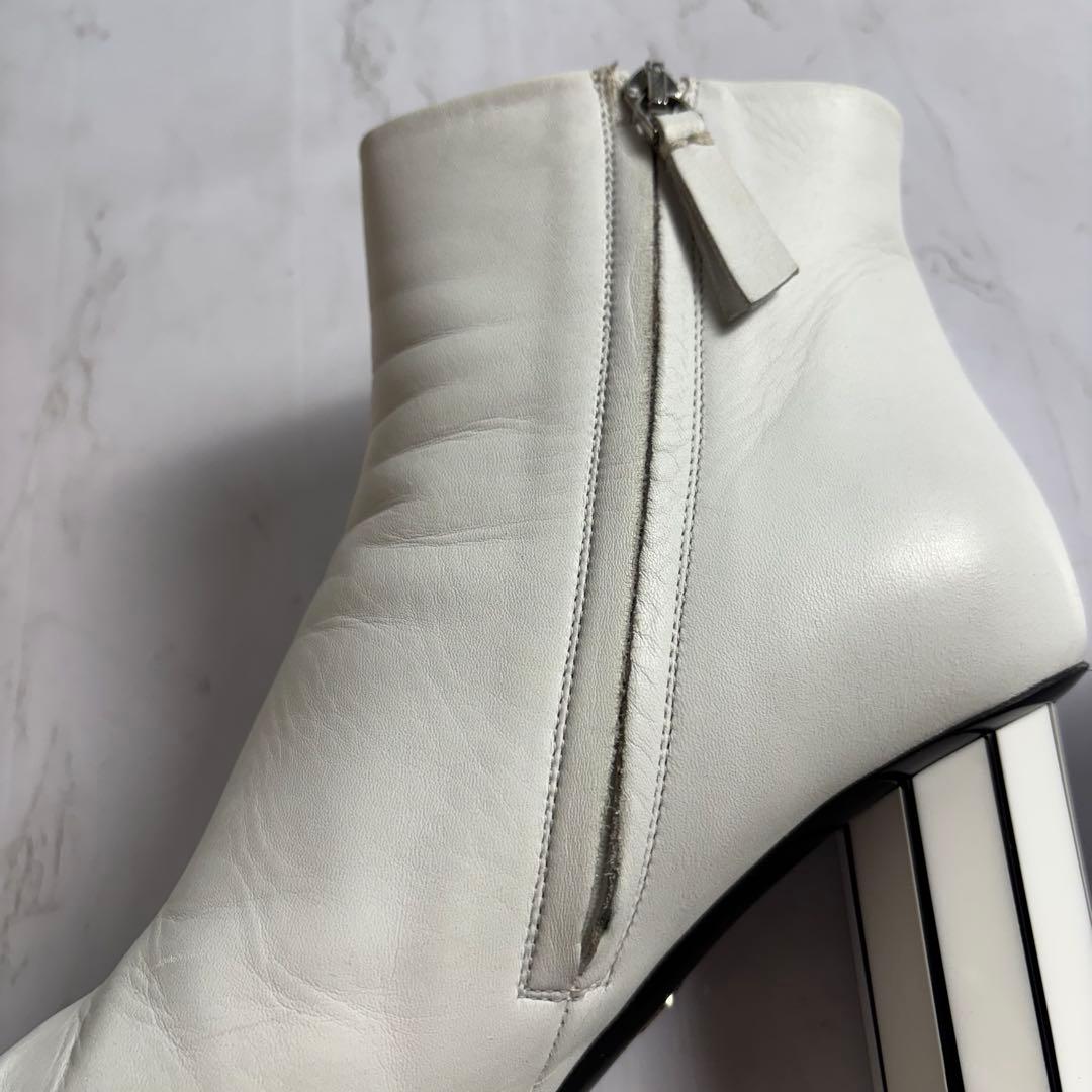 proenza schouler ホワイトレザー ショートブーツ サイズ37