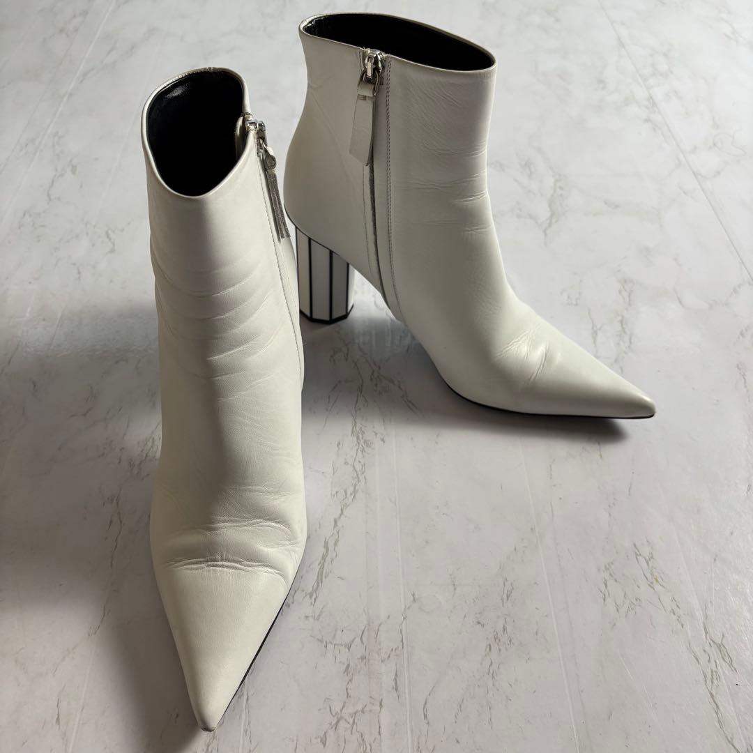 proenza schouler ホワイトレザー ショートブーツ サイズ37