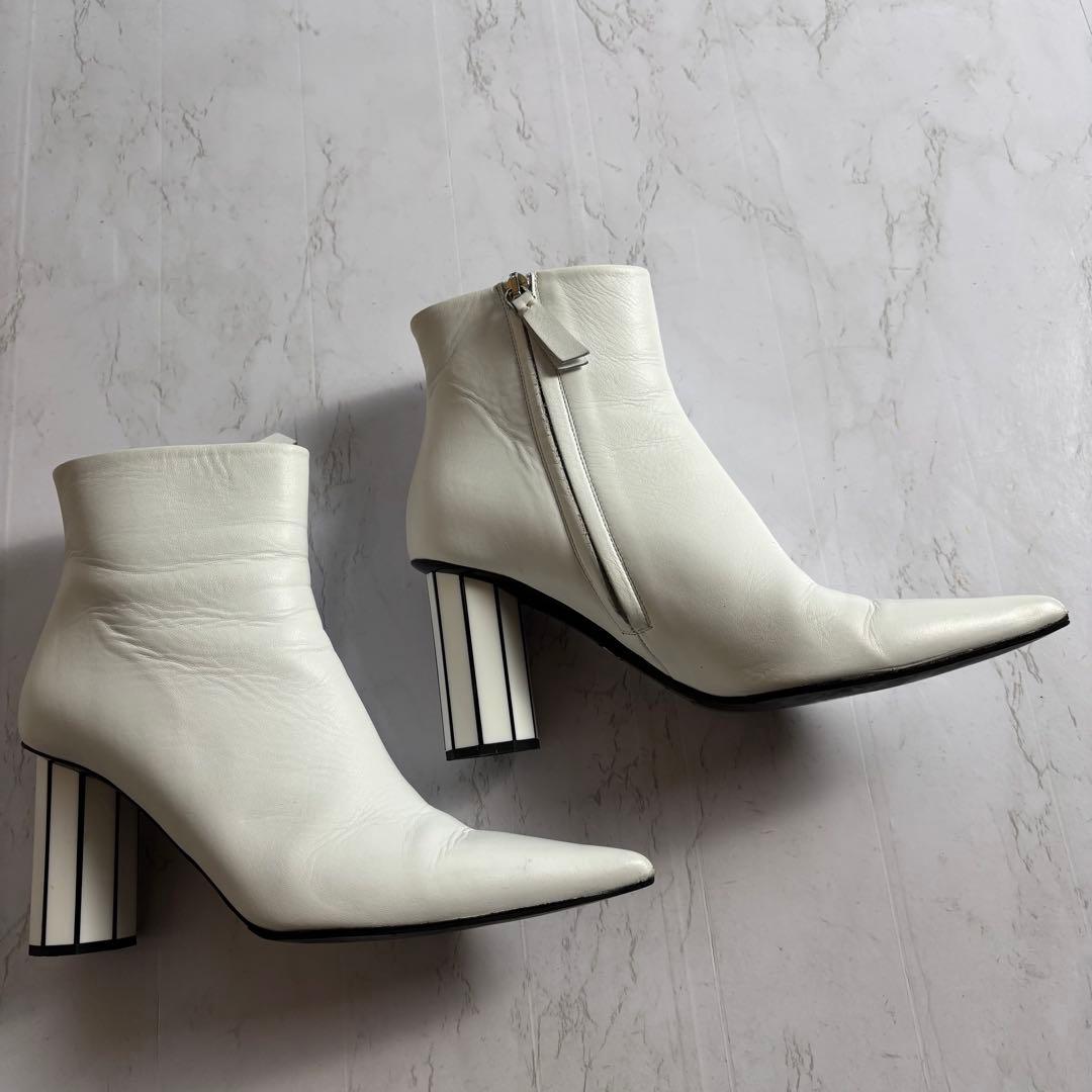 proenza schouler ホワイトレザー ショートブーツ サイズ37