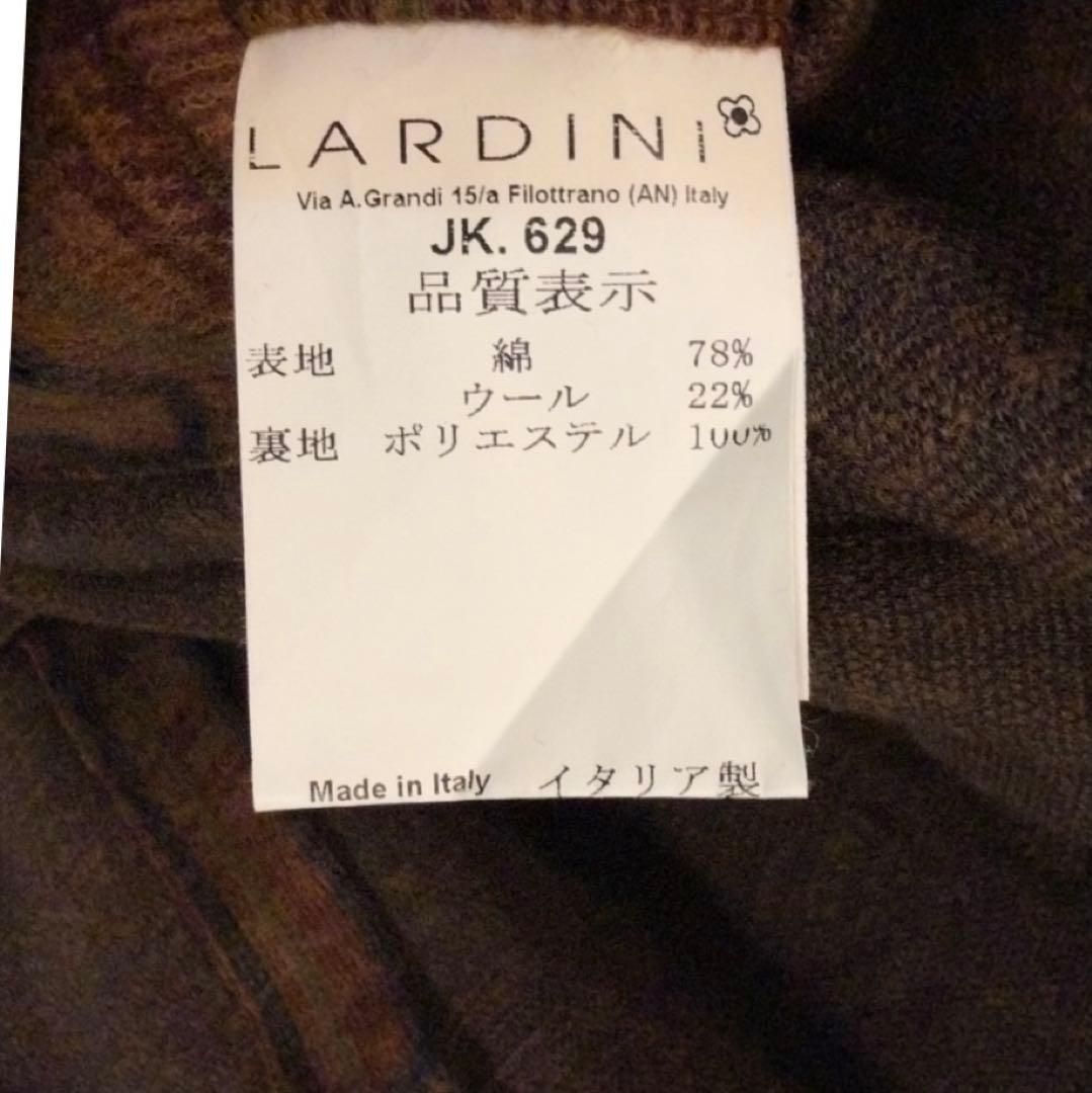 ラルディーニ　ウィンドーペーンジャケット　ブラウン　52 lardini