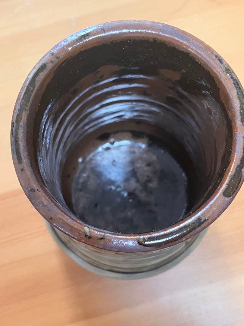 琉球　沖縄　壺屋焼　宮城智作　魚紋箸立て　花器　（金城次郎　宮城須美子）やちむん