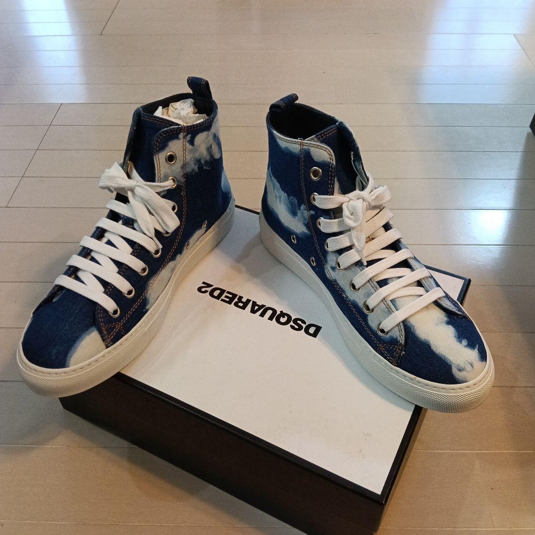 Dsquared2　ディースクエアード　空柄ハイカットスニーカー