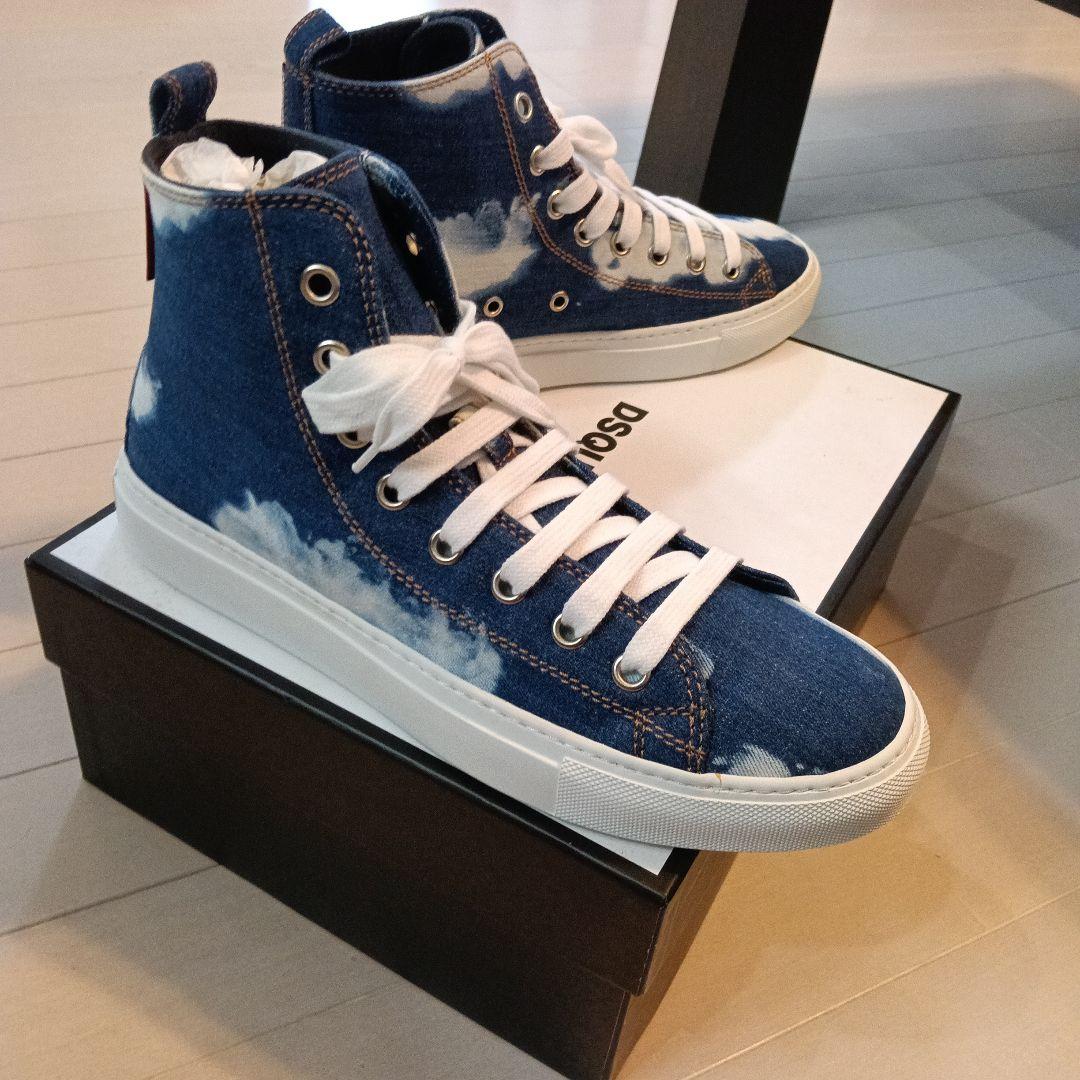 Dsquared2　ディースクエアード　空柄ハイカットスニーカー