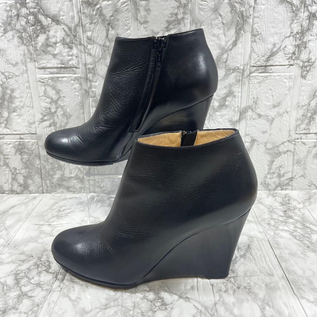 【美品】Christian Louboutin ブーティ　サイドジップ　ウェッジ