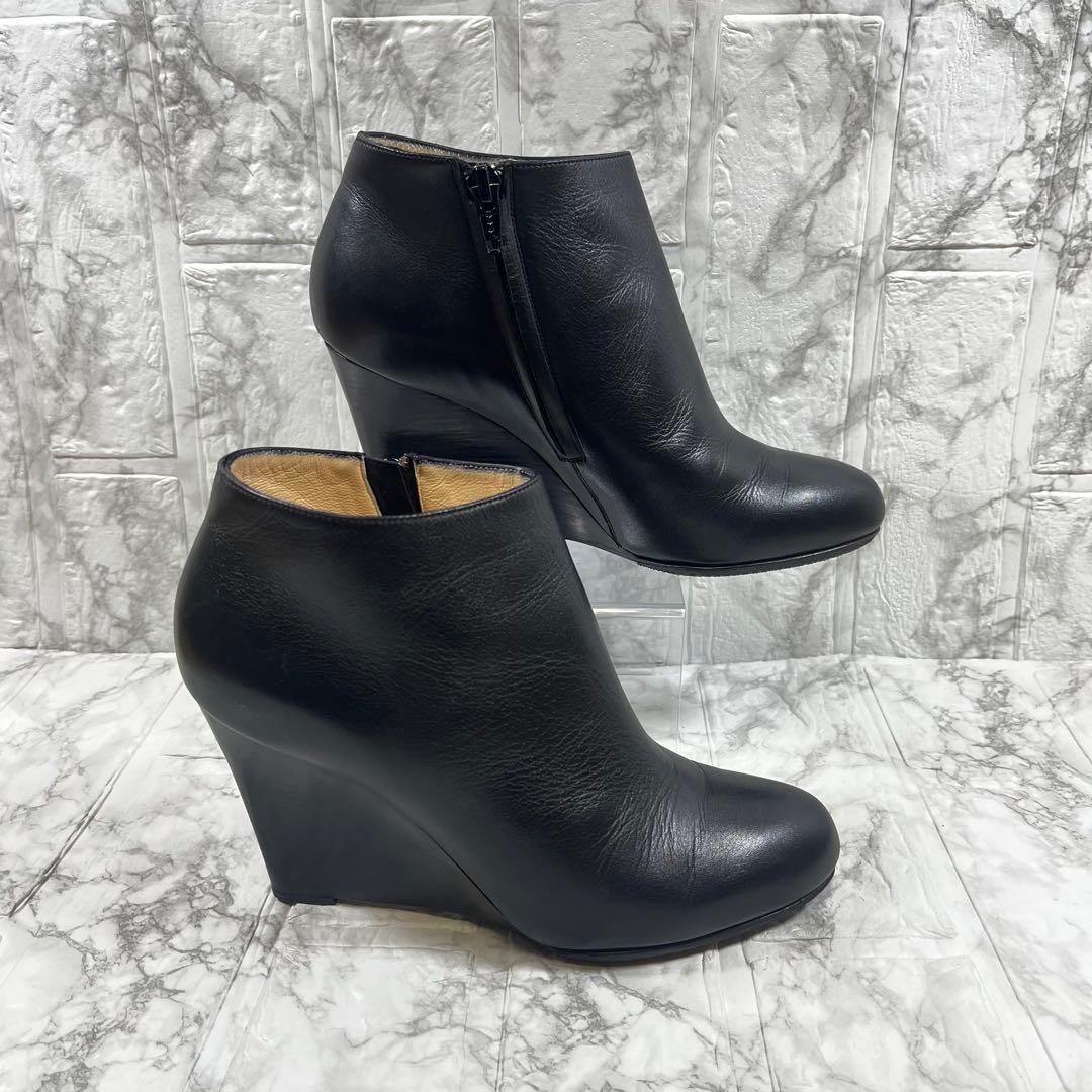 【美品】Christian Louboutin ブーティ　サイドジップ　ウェッジ