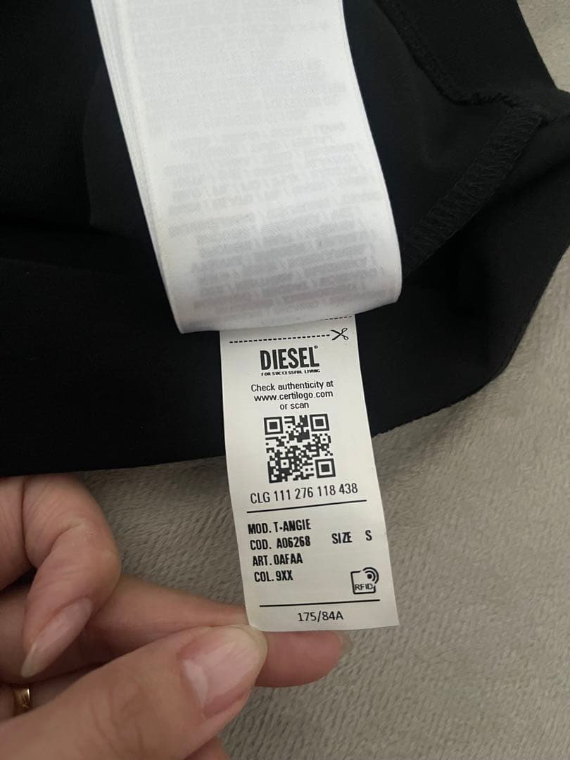 DIESEL ブラック 半袖Tシャツ