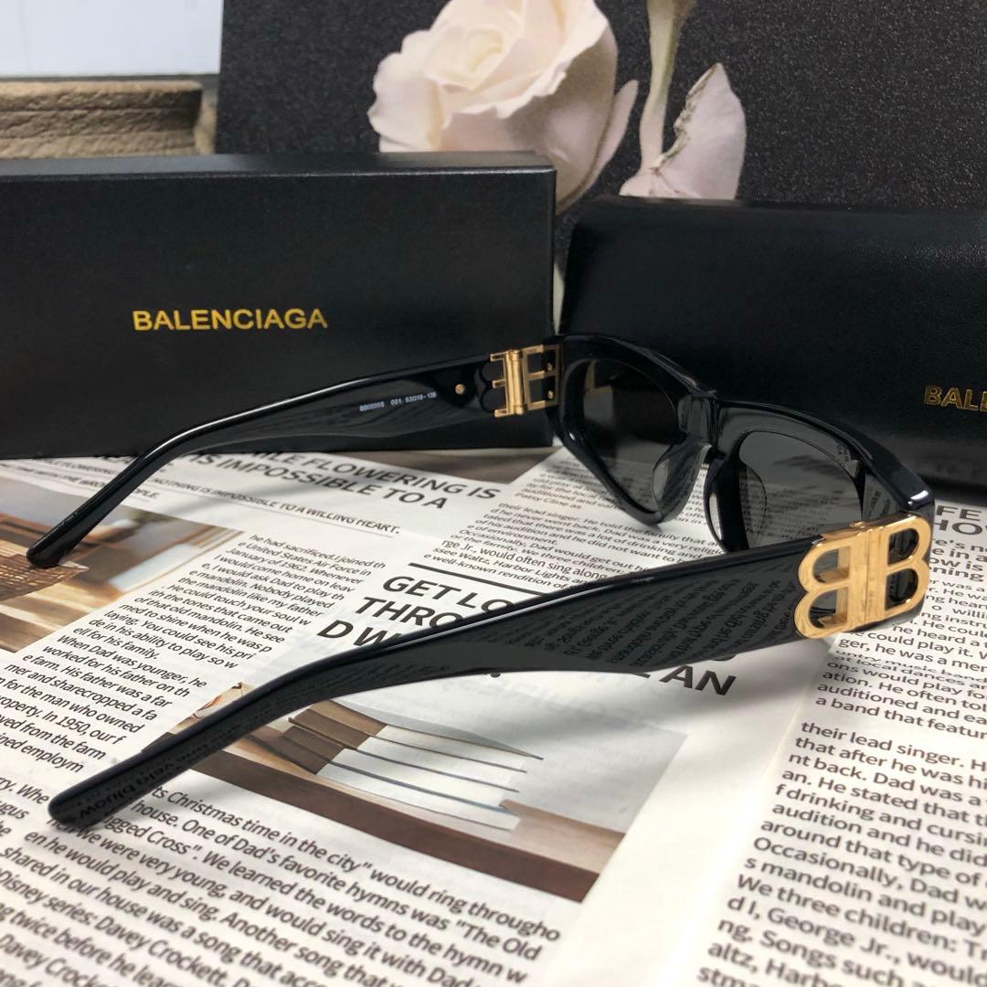 BALENCIAGA サングラス ブラック ゴールドBBロゴ