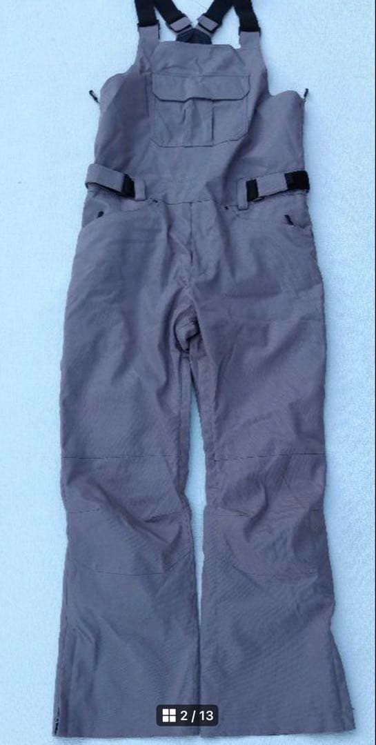 【極美品】Namelessage ビブパンツ　Lサイズ　グレー