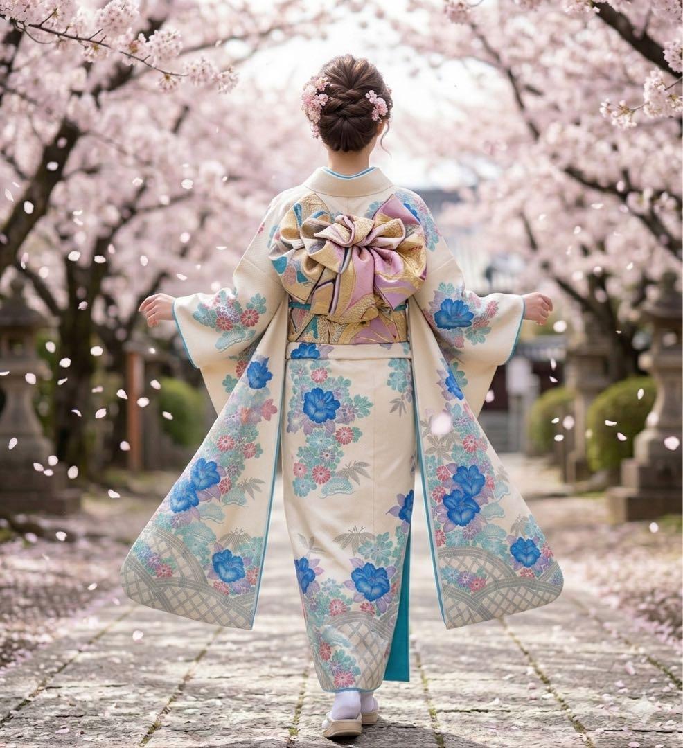 振袖のみ✨　きぬたやの本総絞りのはず✨　長襦袢はオプション、フルセット変更可能✨