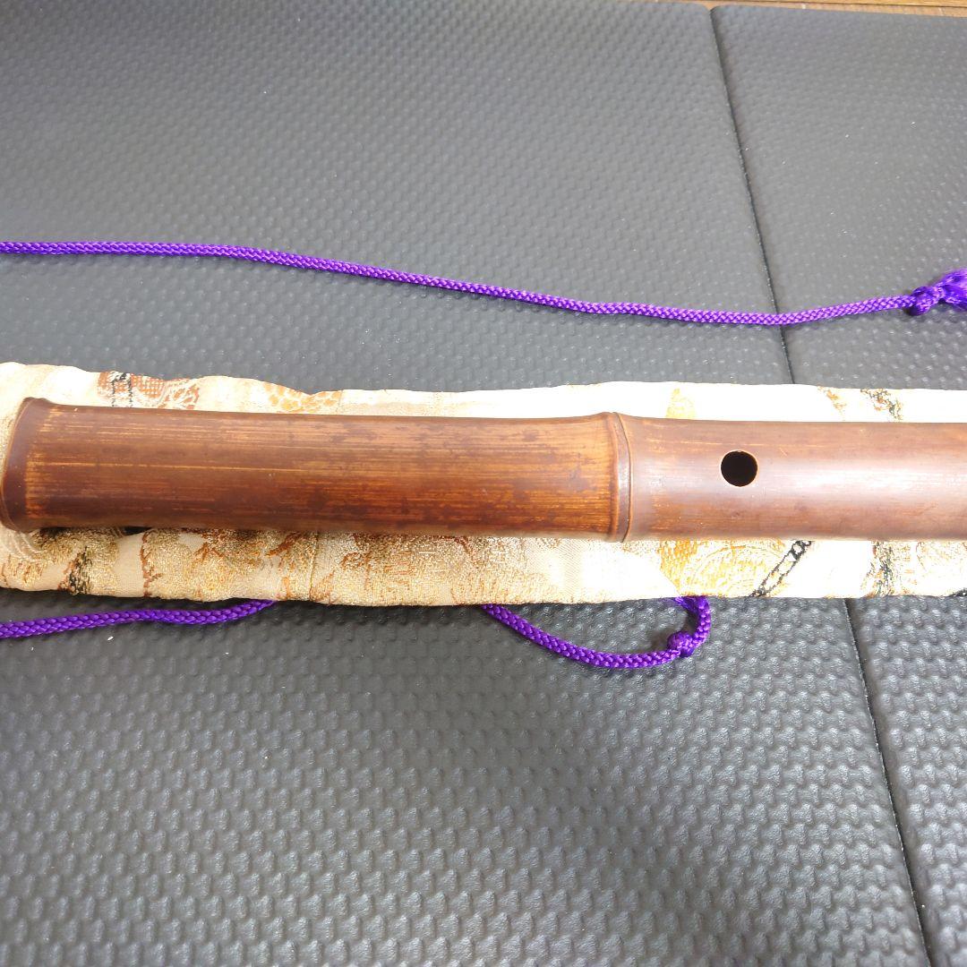 尺八 竹製 （1尺8寸 約54cm・一体タイプ）専用ケース付き