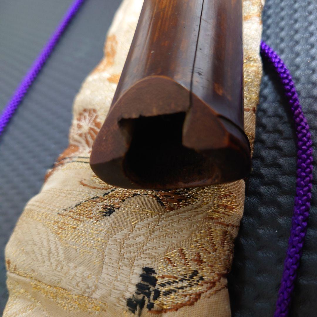 尺八 竹製 （1尺8寸 約54cm・一体タイプ）専用ケース付き