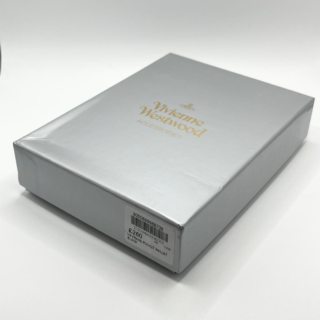 未使用 Vivienne Westwood 新品 折財布 黒 シンプル　がま口