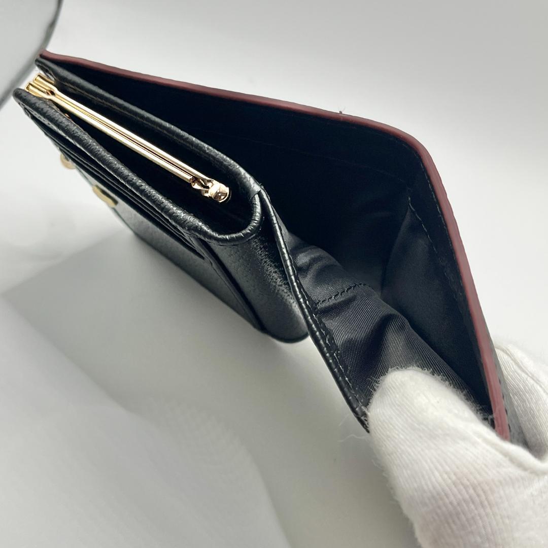 未使用 Vivienne Westwood 新品 折財布 黒 シンプル　がま口